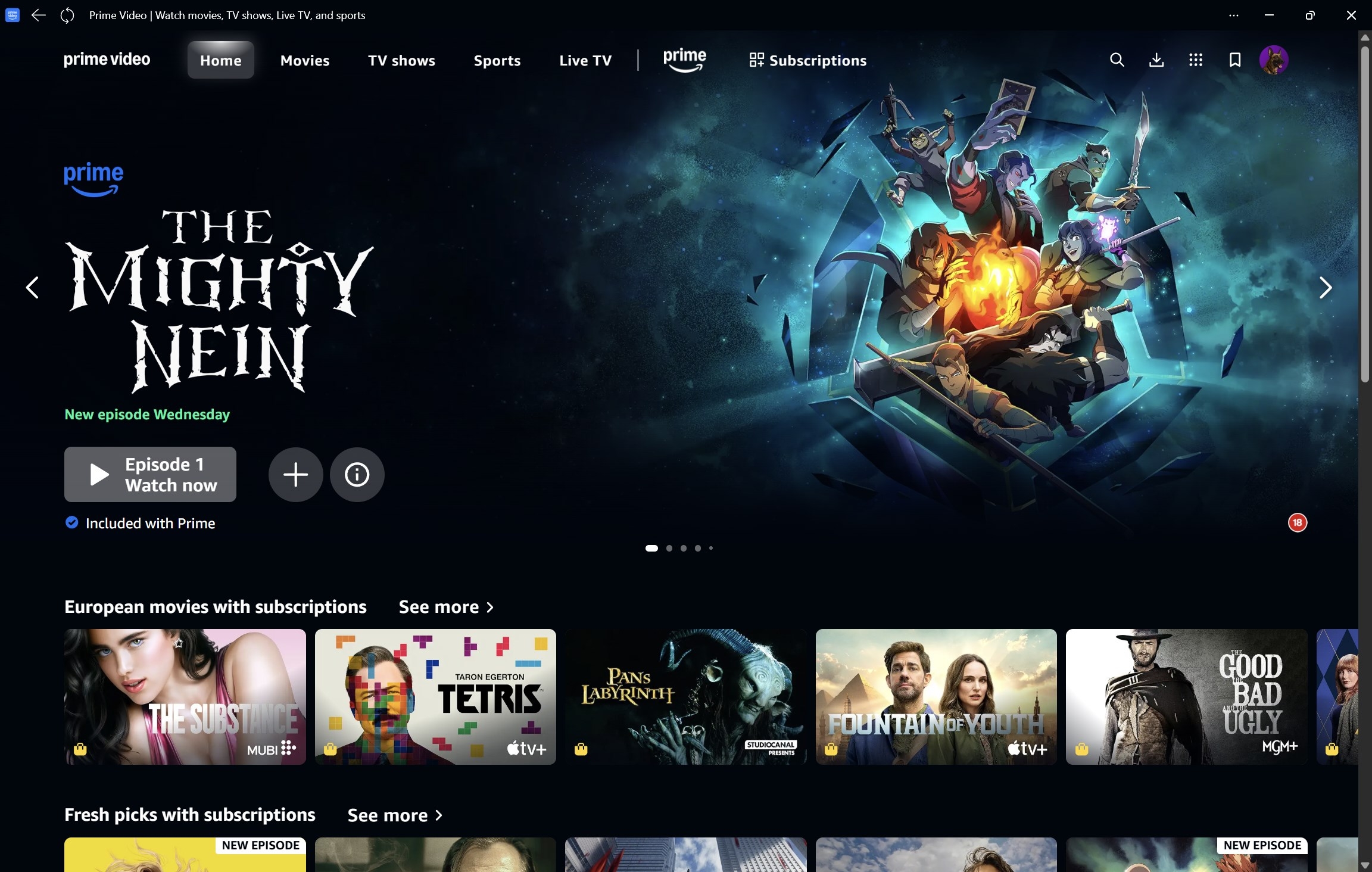 Prime Video for Windows screenshot 2